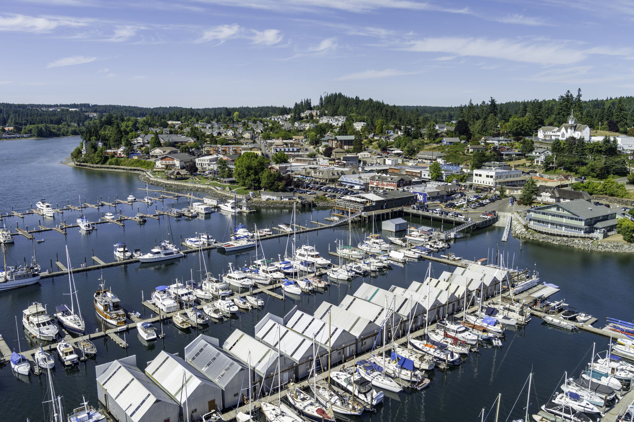 Downtown Poulsbo waterfront and marina
